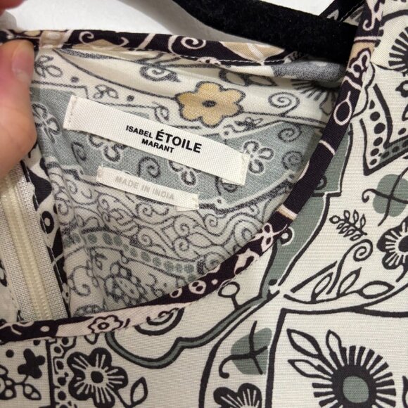 Isabel Marant Etoile Constance Top Blouse Ruffle Print 38 - Picture 3 of 9